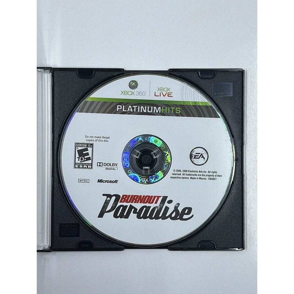 Xbox 360 Burnout Paradise Microsoft DISC ONLY TESTED